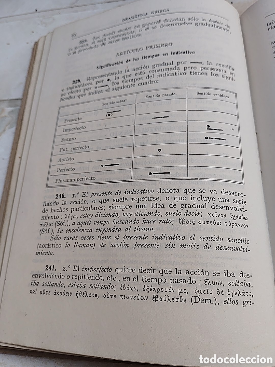 Libros de segunda mano: Gram&aacute;tica sucinta de la Lengua Griega. 1942 - Foto 4