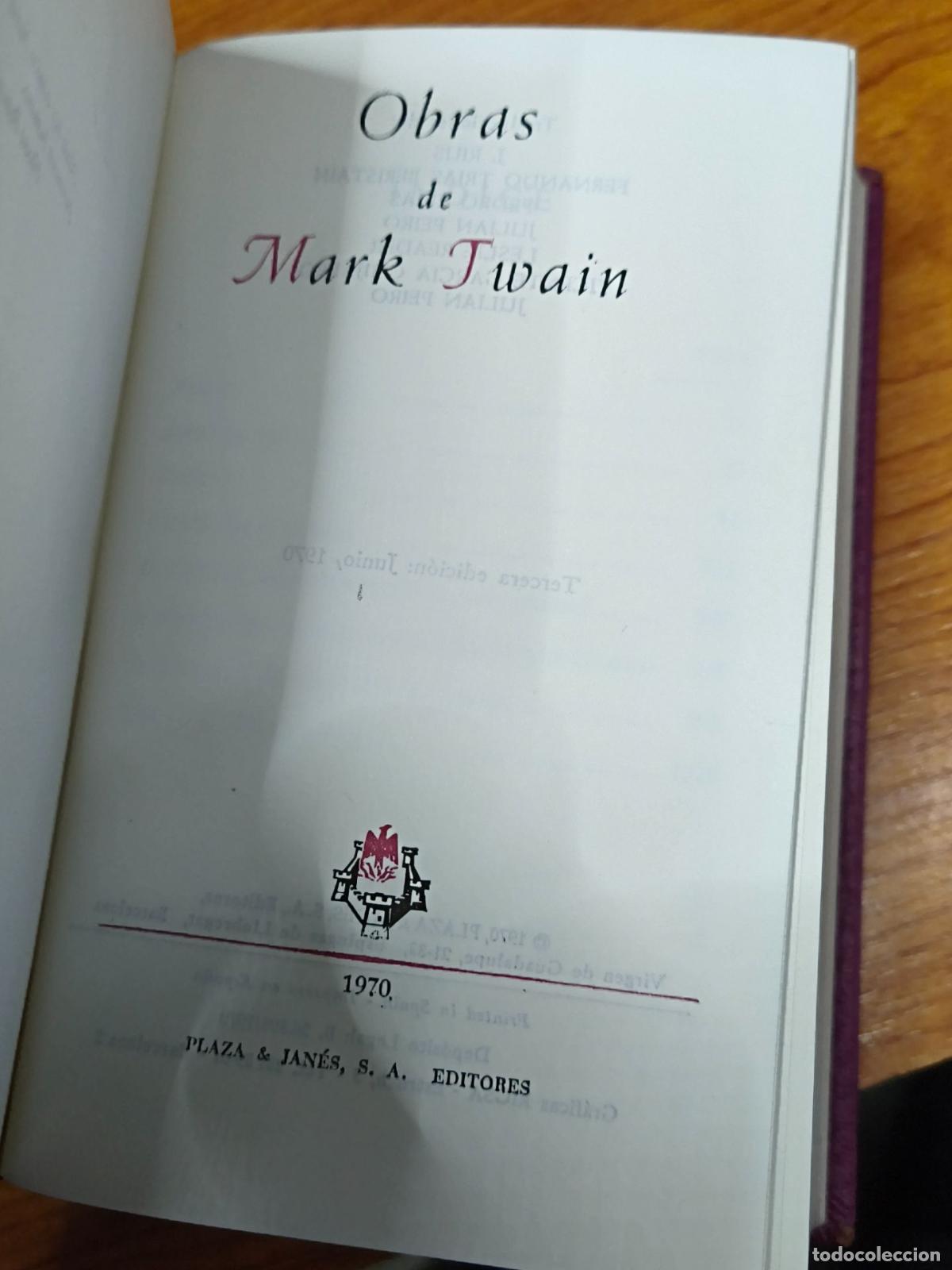 Libros de segunda mano: Obras de Mark Twain - Plaza & Jan&eacute;s 1970 - Foto 5