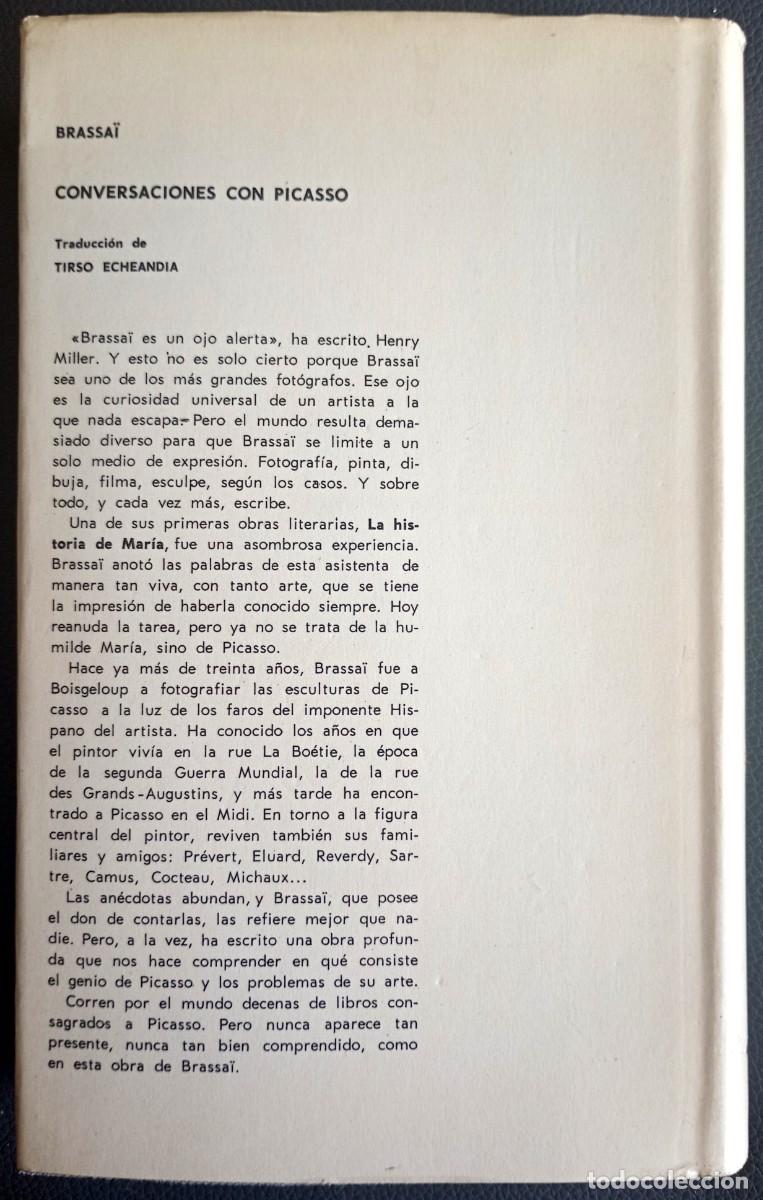 Libros de segunda mano: Brassa&iuml; . Conversaciones con Picasso - Foto 2