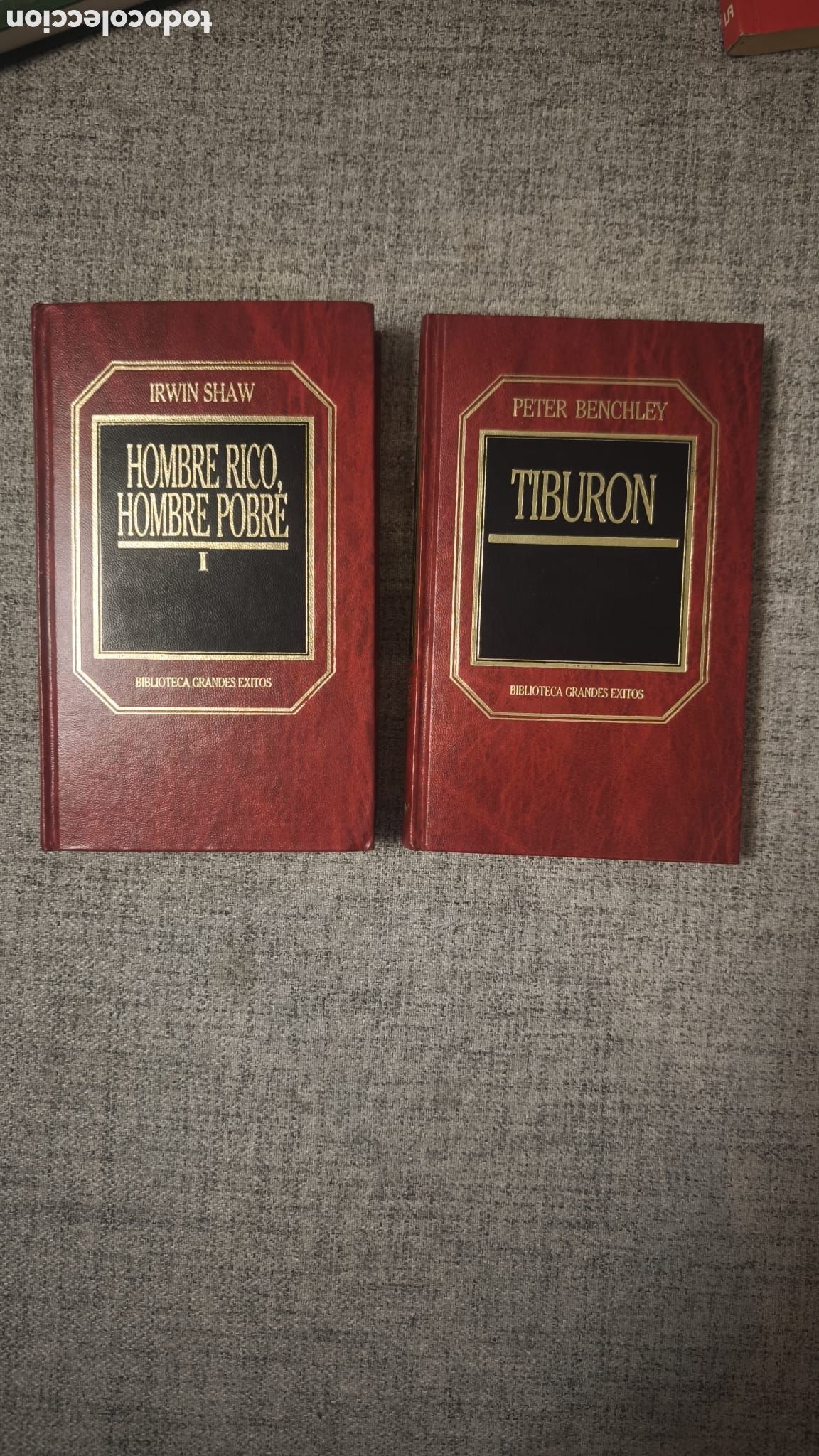 Libros de segunda mano: Lote 2 libros Biblioteca Grandes &Eacute;xitos &ndash; Tibur&oacute;n + Hombre que no pudo morir