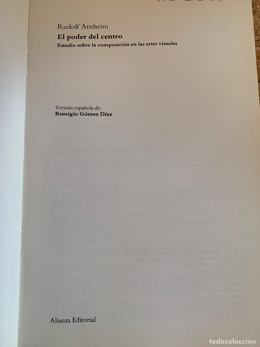 Libros de segunda mano: El poder del centro. Estudio sobre la composici&oacute;n en las Artes Visuales (Bols 50) - Foto 2