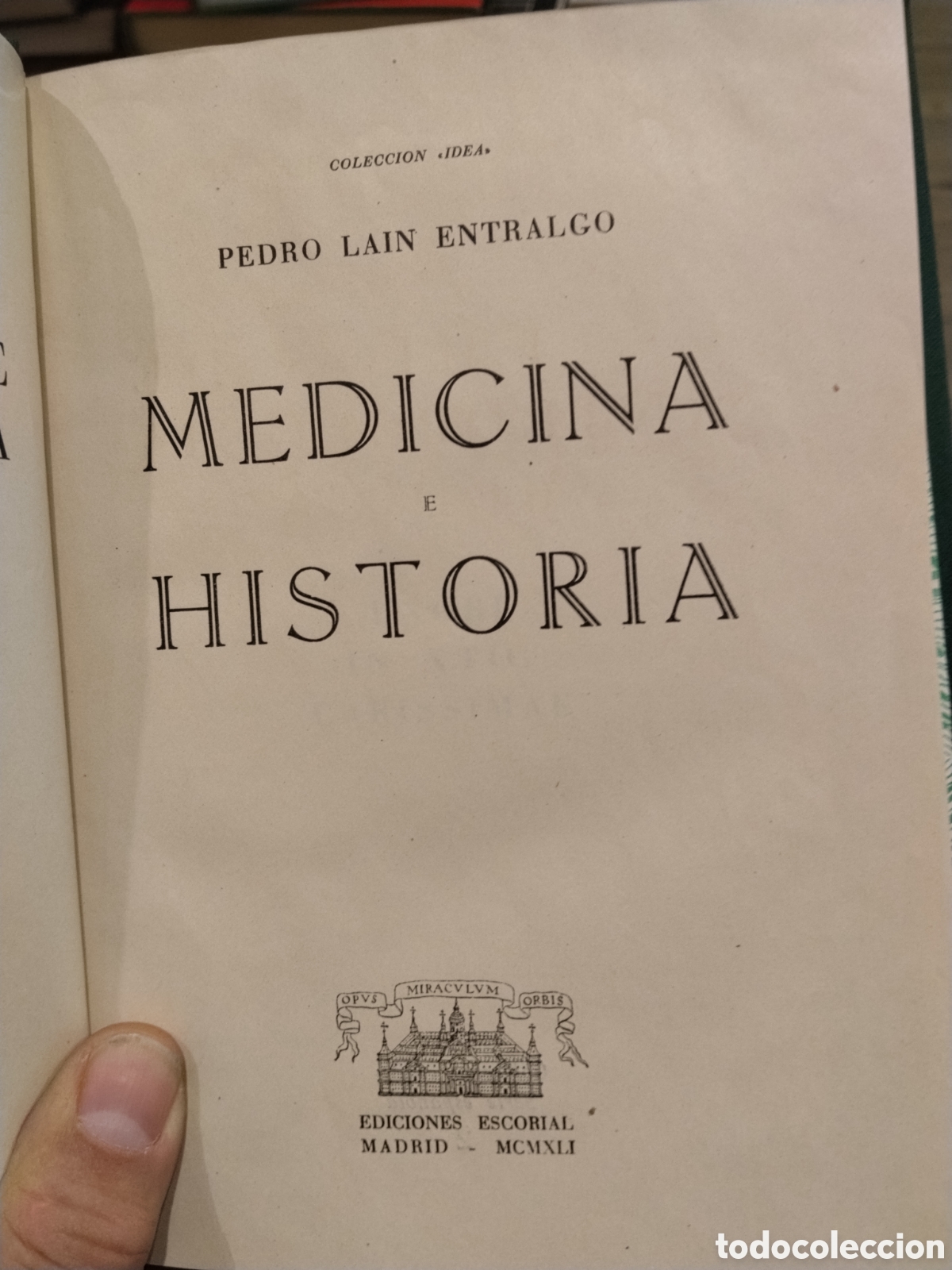 Livres d'occasion: Pedro La&iacute;n Entralgo. Medicina e historia