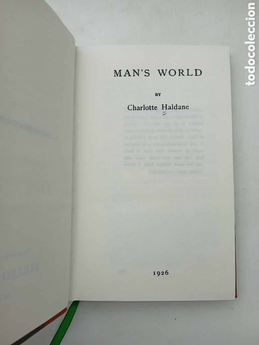 Libros de segunda mano: Mans World Charlotte Haldane edici&oacute;n facs&iacute;mil - Foto 4