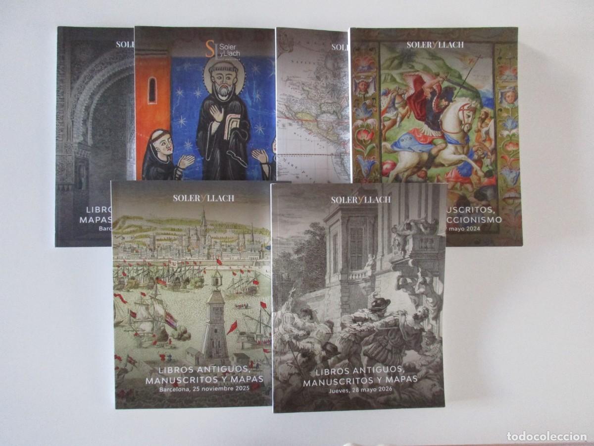 Livros em segunda m&atilde;o: LOTE 6 CAT&Aacute;LOGOS SOLER Y LLACH LIBROS ANTIGUOS - MANUSCRITOS - MAPAS - COLECCIONISMO
