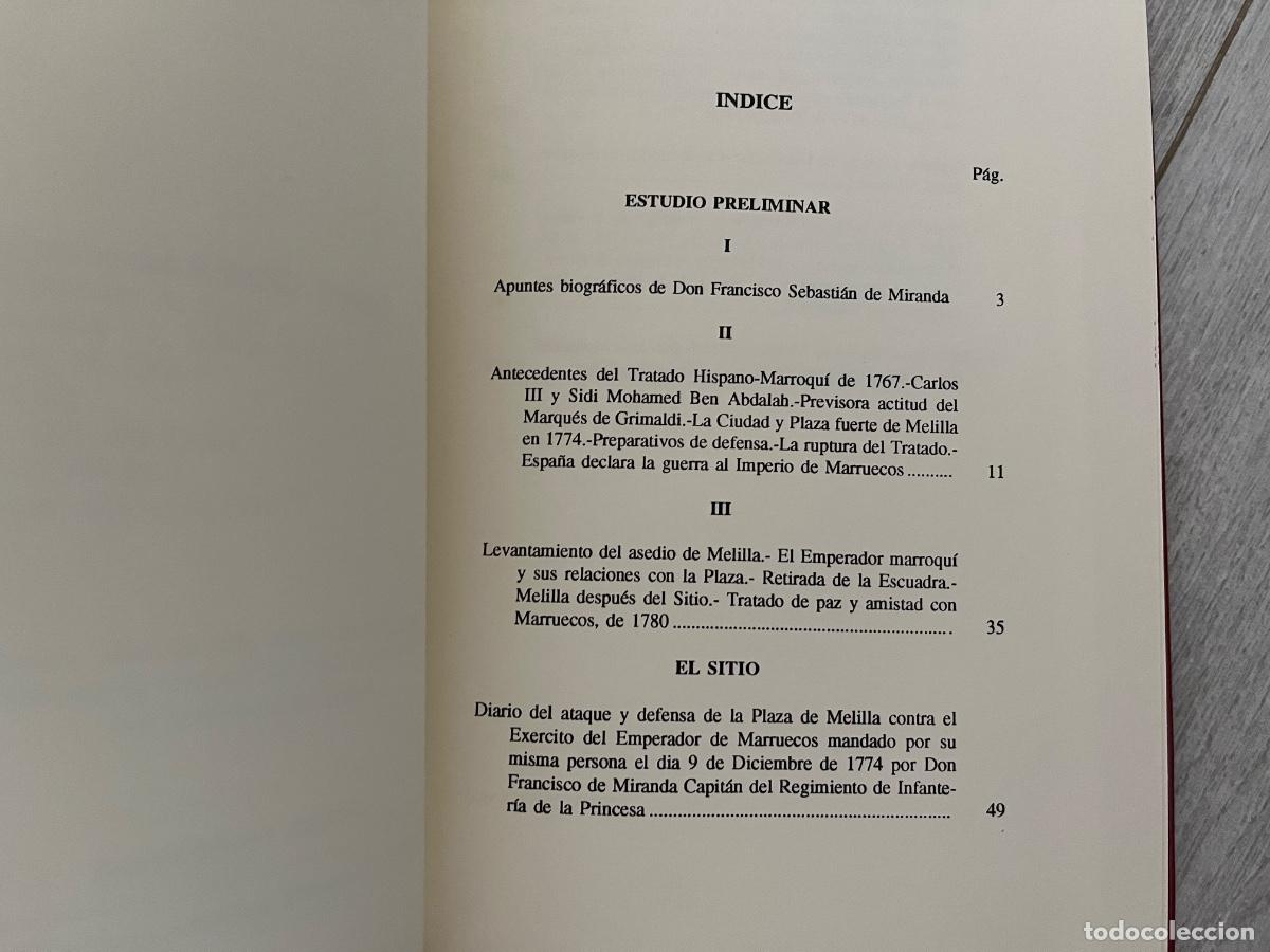 Libros de segunda mano: EL SITIO DE MELILLA (1774-1775). F. DE MIRANDA. ED. ALGAZARA. - Foto 8