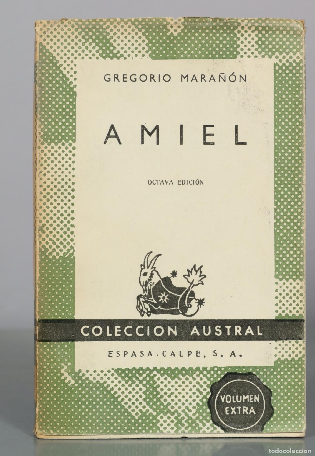 Libros de segunda mano: Amiel - Gregorio Mara&ntilde;&oacute;n - Octava Edici&oacute;n - Espasa Calpe