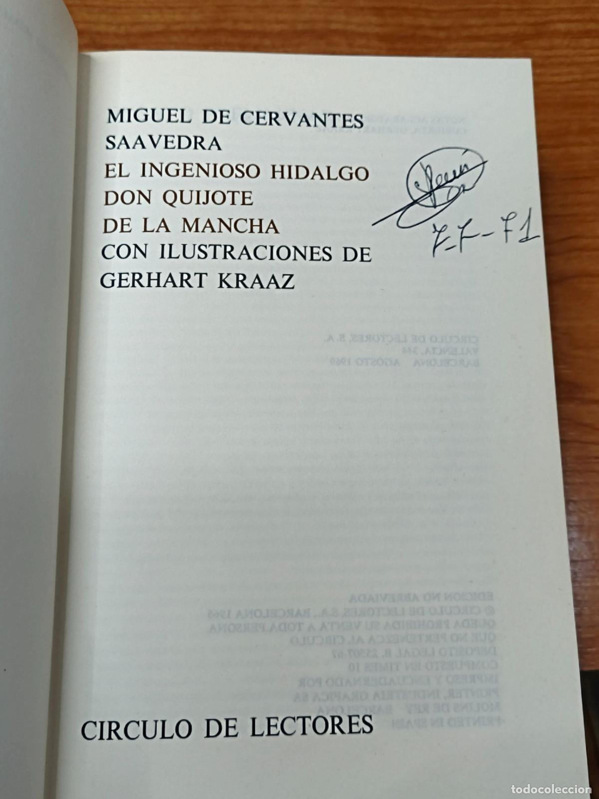 Libros de segunda mano: Don Quijote - Cervantes. CIRCULO DE LECTORES - Foto 2