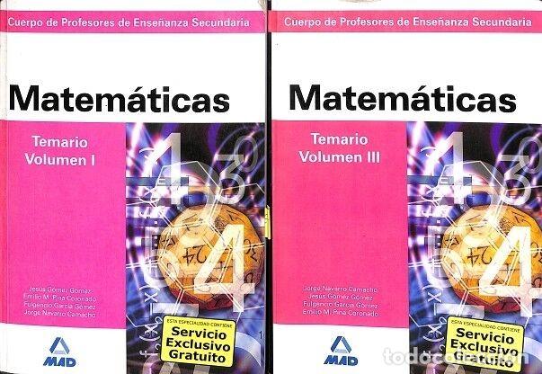 Libros de segunda mano: Cuerpo de Profesores de Ense&ntilde;anza Secundaria: Matem&aacute;ticas - Temario - Vol. I - 2 - Mad