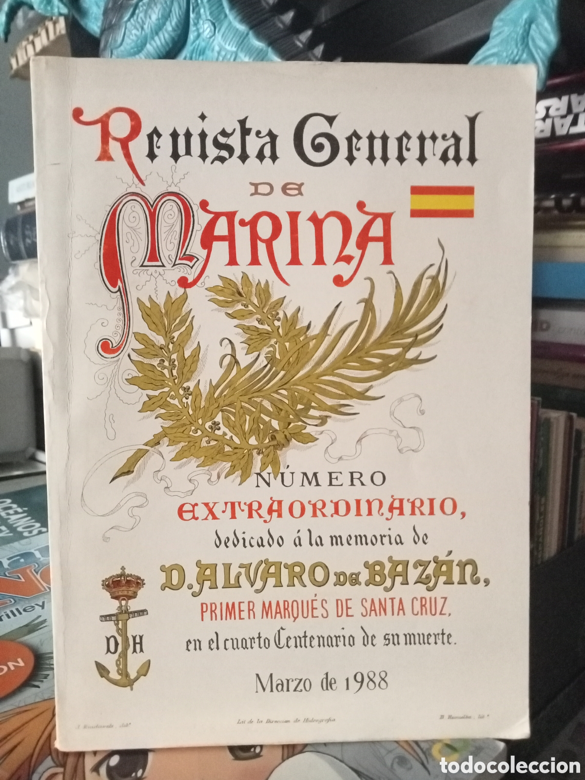 Libros de segunda mano: Revista general de Marina n&uacute;mero extraordinario dedicado a la memoria de &Aacute;lvaro de Baz&aacute;n