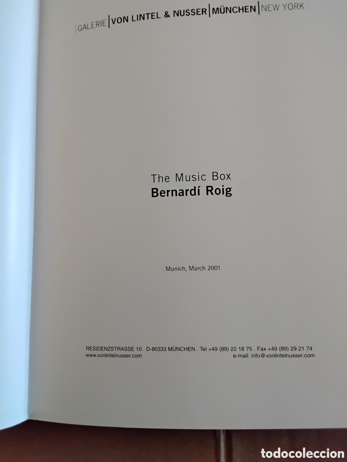 Libros de segunda mano: THE MUSIC BOX. BERNARD&Iacute; ROIG - Foto 2