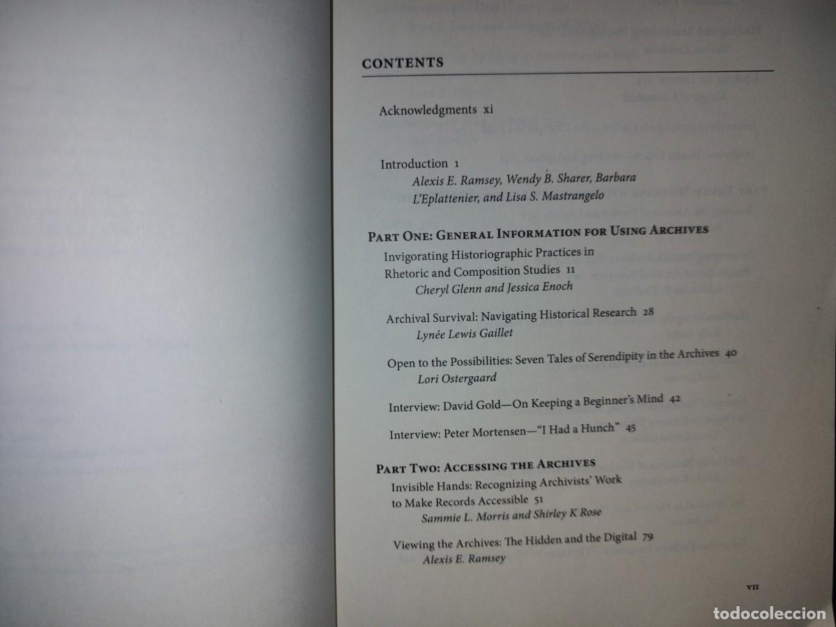 Libros de segunda mano: 219- Working In The Archives. Practical Research Methods For Rhetoric And Composition - Foto 6