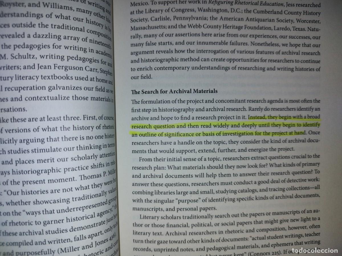 Libros de segunda mano: 219- Working In The Archives. Practical Research Methods For Rhetoric And Composition - Foto 9