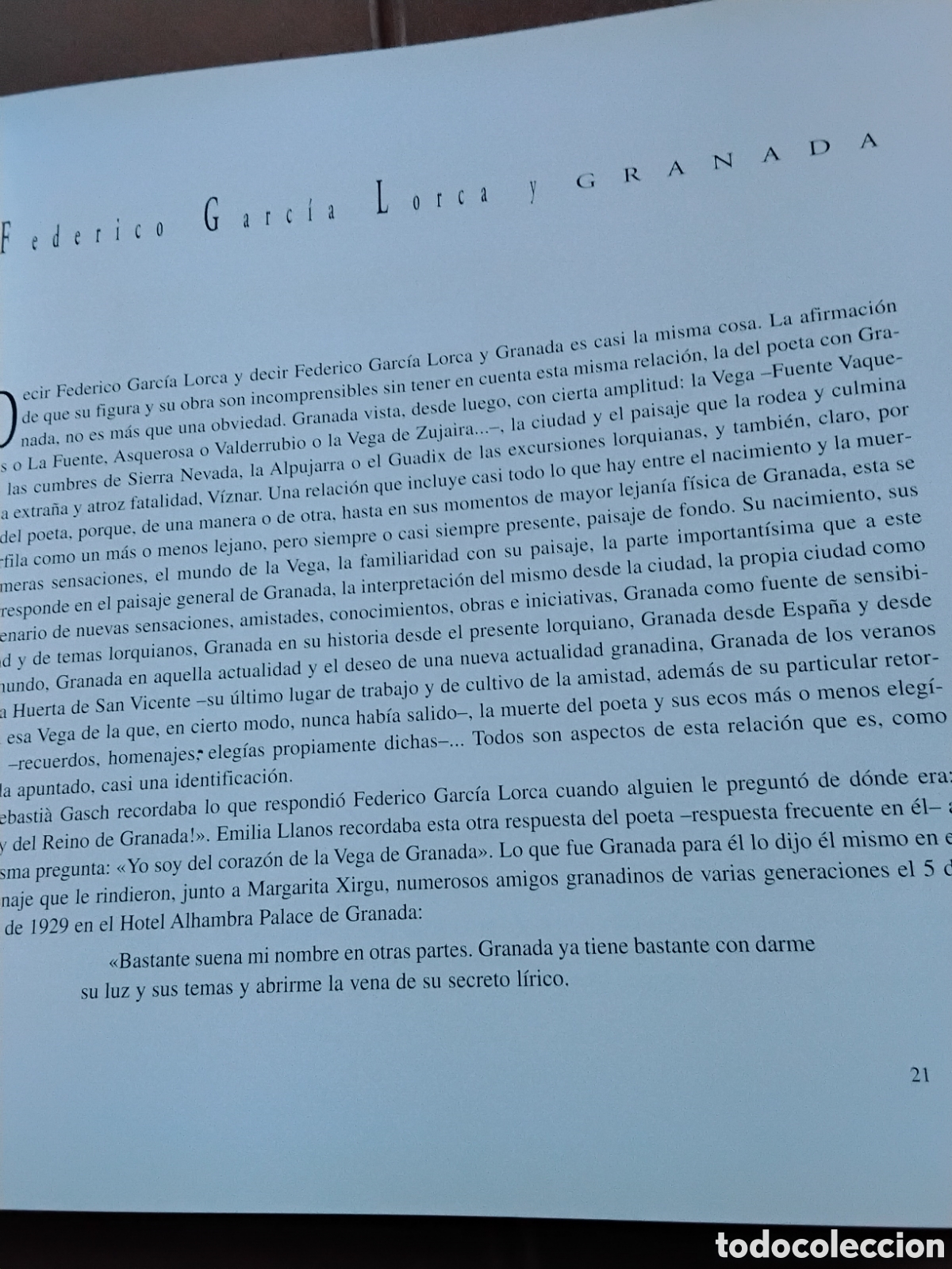 Libros de segunda mano: FEDERICO GARC&Iacute;A LORCA Y GRANADA. - Foto 2