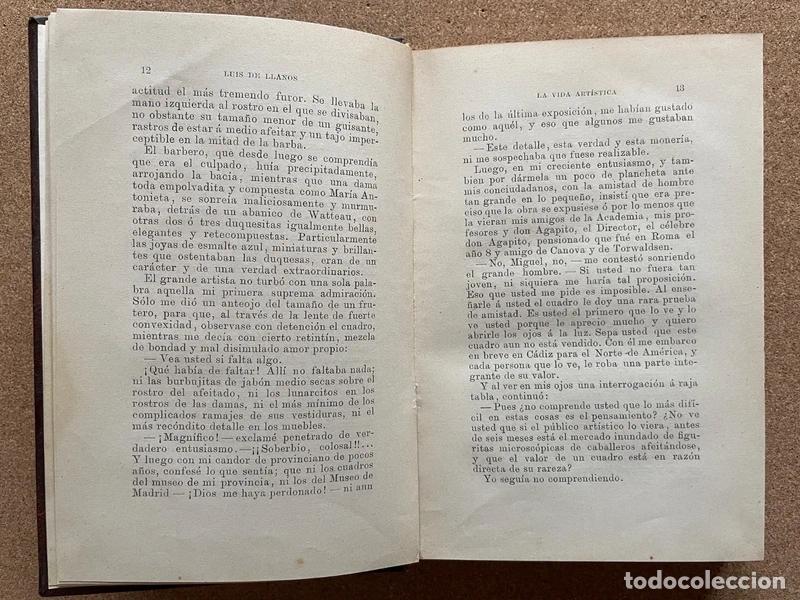 Libros de segunda mano: La Vida Art&iacute;stica (1892) - Luis de Llanos - Foto 4