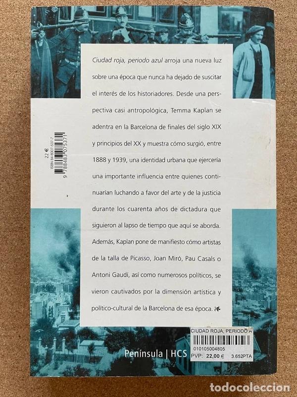 Libros de segunda mano: Ciudad roja, per&iacute;odo azul - Temma Kaplan - Foto 2