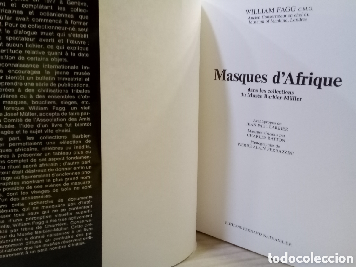 Libros de segunda mano: William Fagg. Masques d'Afrique