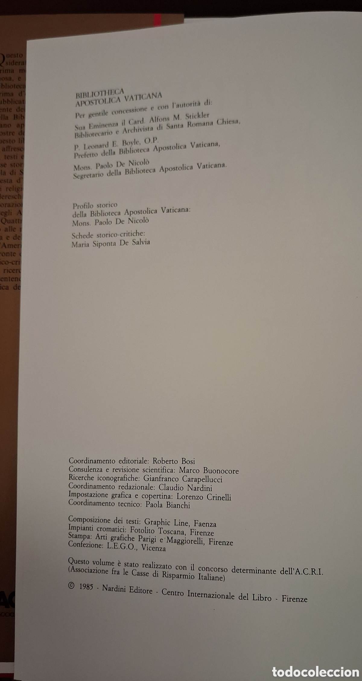 Libros de segunda mano: BIBLIOTHECA APISTOLICA VATICANA. NARDINI 1985. - Foto 4