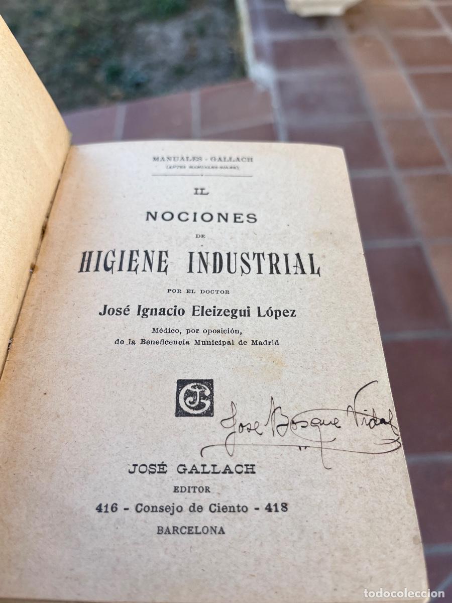 Libros de segunda mano: Libro, Higiene Industrial, Manuales Gallach, 1903 - Foto 3