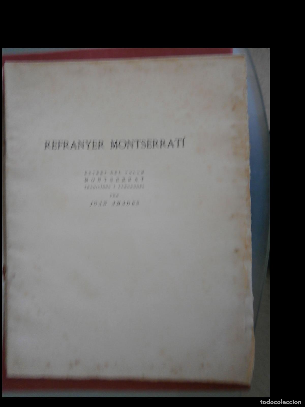 Libros de segunda mano: Refranyer Montserrat&iacute;. Joan Amades - Foto 5