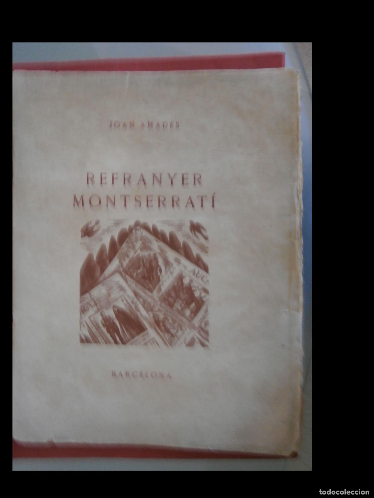 Libros de segunda mano: Refranyer Montserrat&iacute;. Joan Amades