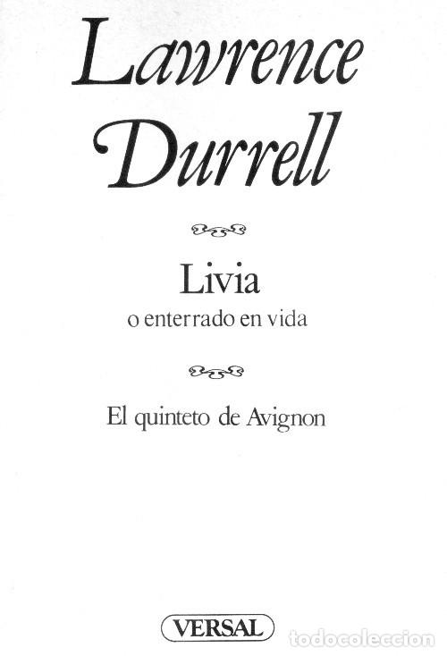 Libros de segunda mano: M2487 - EL QUINTETO DE AVIGNON. [OBRA COMPLETA]. LAWRENCE DURRELL. EDICIONES VERSAL. - Foto 5