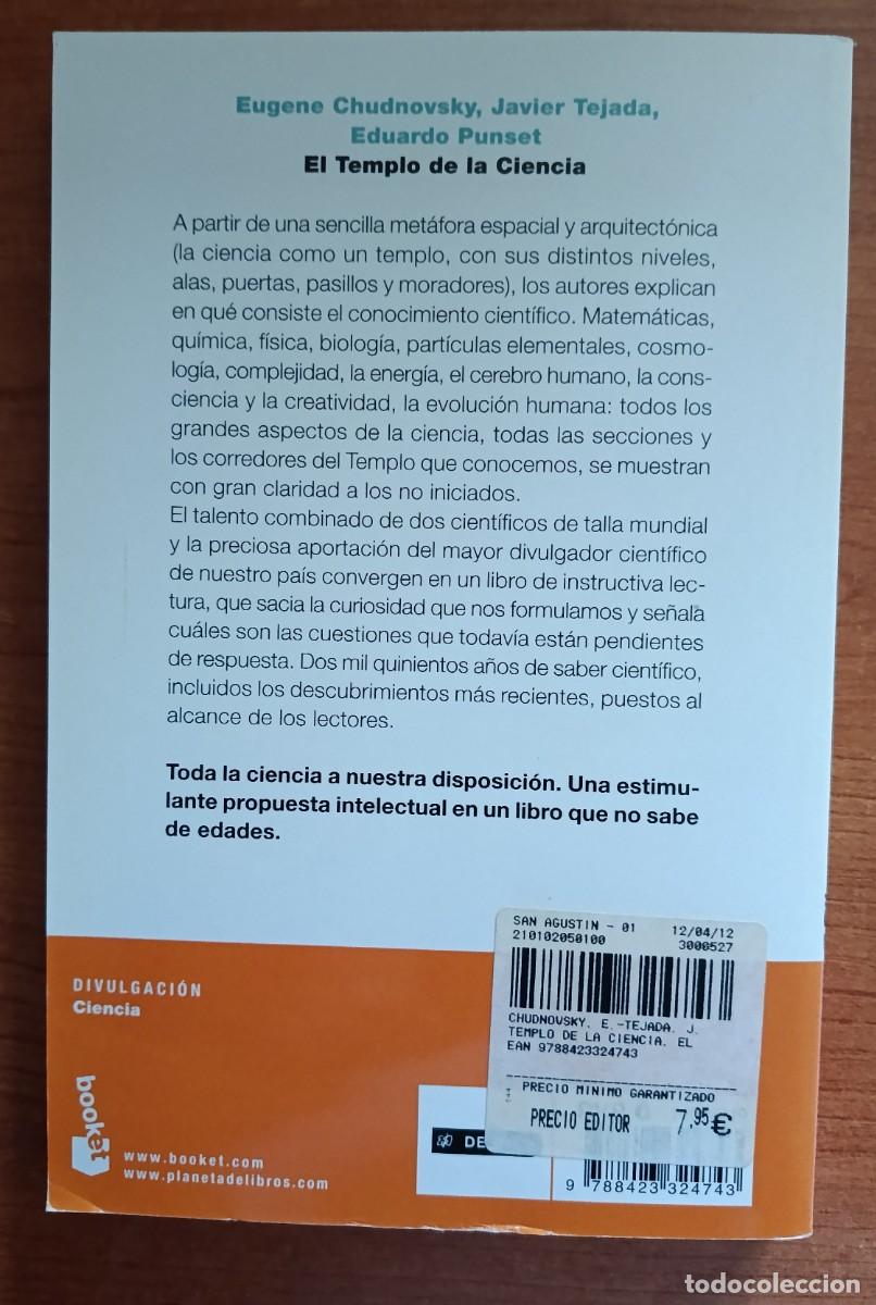 Libros de segunda mano: El templo de la ciencia, Eugene Chudnovsky, Javier Tejada y Eduardo Punset, Booket - Foto 6