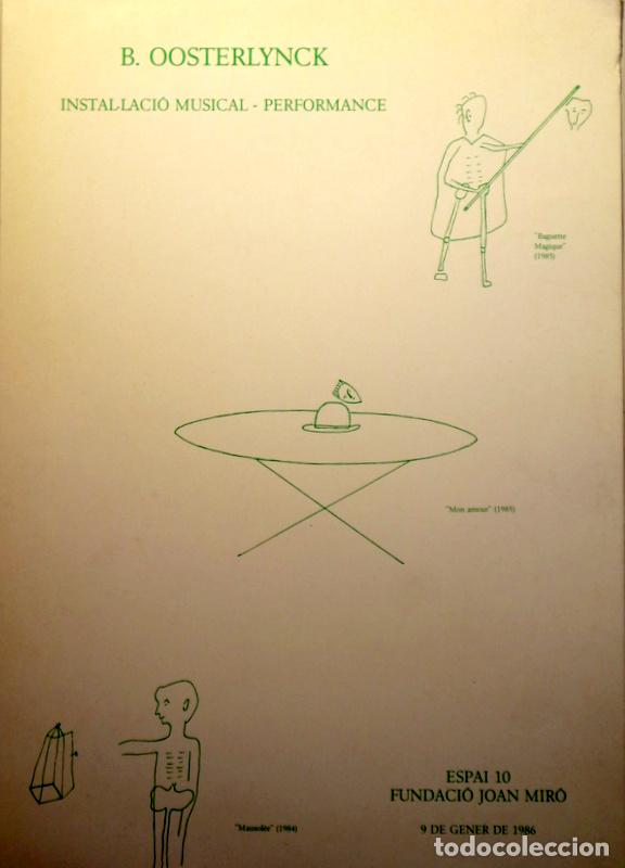 Libros de segunda mano: OOSTERLYNCK. B. - B. OOSTERLYNCK. Instal&middot;laci&oacute; musical - Performance - Barcelona 1986 - Cartell