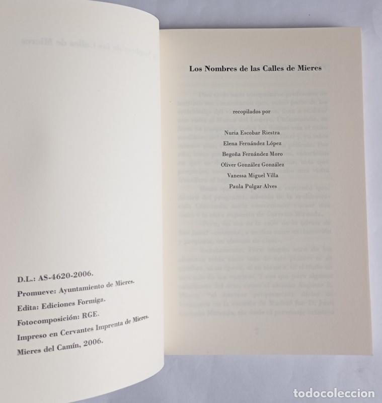 Libros de segunda mano: EL LIBRO DE LAS CALLES DE MIERES - VARIOS AUTORES - EDICIONES FORMIGA. 2006 - Foto 2