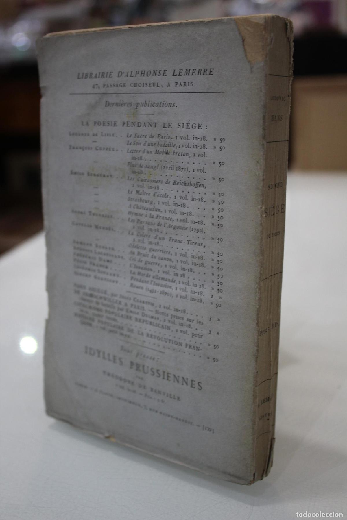 Libros de segunda mano: 1871.- Second si&egrave;ge de Paris. Le comit&eacute; central et la commune. Journal anecdotique. - Hans, Ludovic. - Foto 3