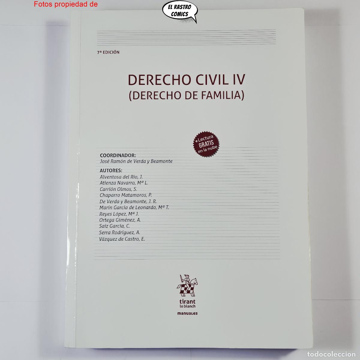 Libros de segunda mano: Derecho civil IV, (Derecho de familia), 7&ordf; edici&oacute;n, Tirant lo Blanc 2025