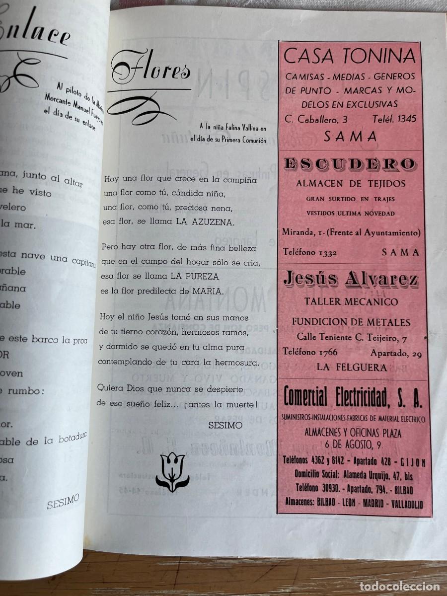 Libros de segunda mano: FESTEJOS DE SANTIAGO.SAMA DE LANGREO 1958 - Foto 3