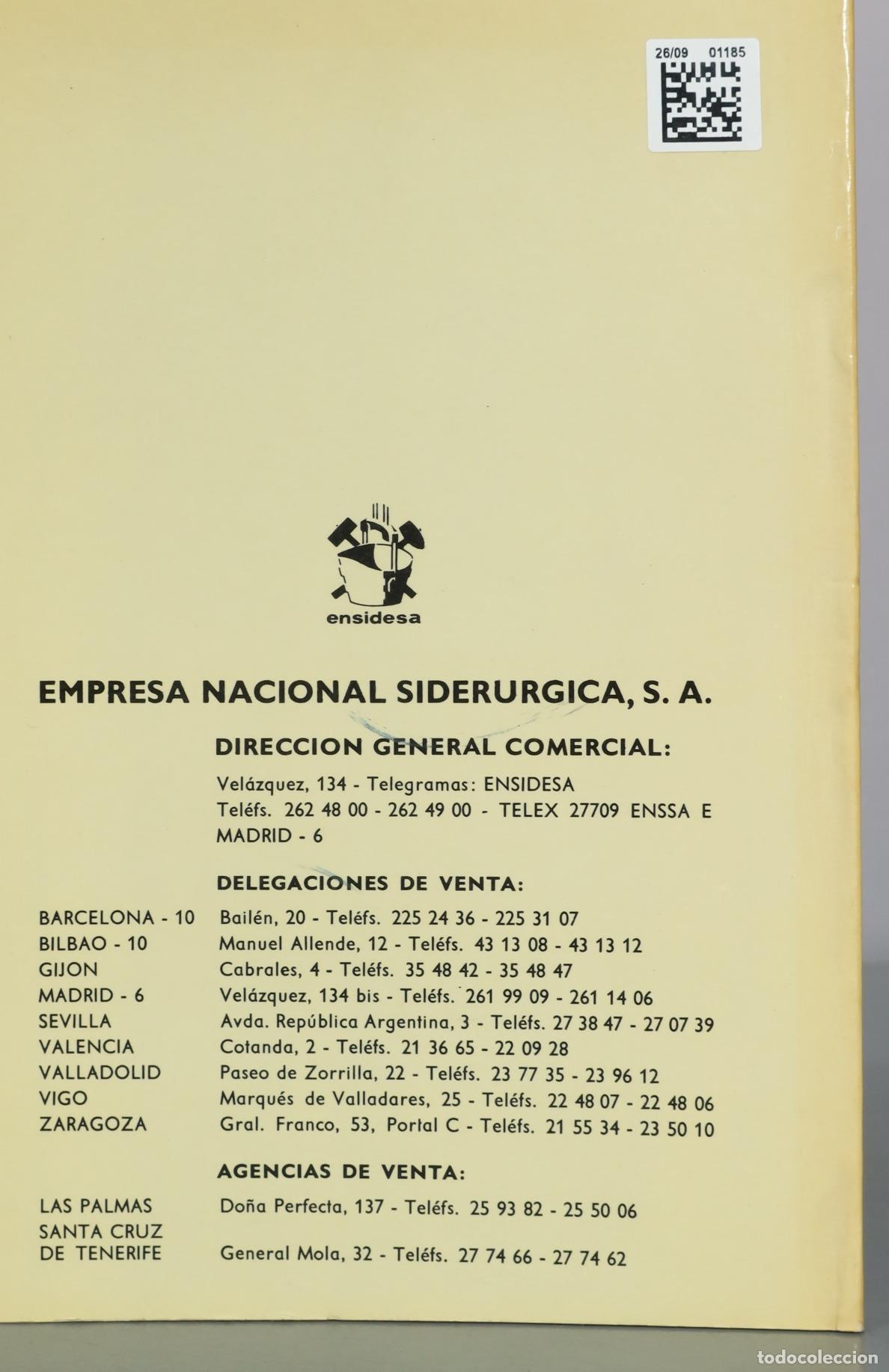 Libros de segunda mano: Perfiles de caras paralelas - Datos y tablas de c&aacute;lculo - Ensidesa - Foto 7