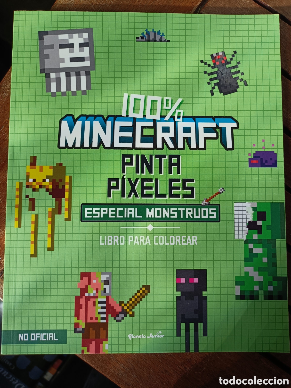 Libros de segunda mano: 100% Minecraft, pinta p&iacute;xeles. Edici&oacute;n especial monstruos. Editorial Planeta Junior
