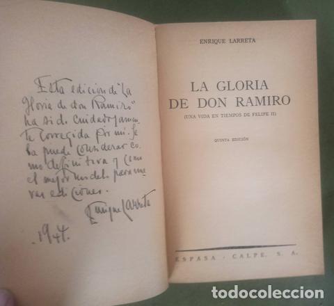 Libros de segunda mano: LARRETA, Enrique: LA GLORIA DE DON RAMIRO. Una vida en tiempos de Felipe II. 1944