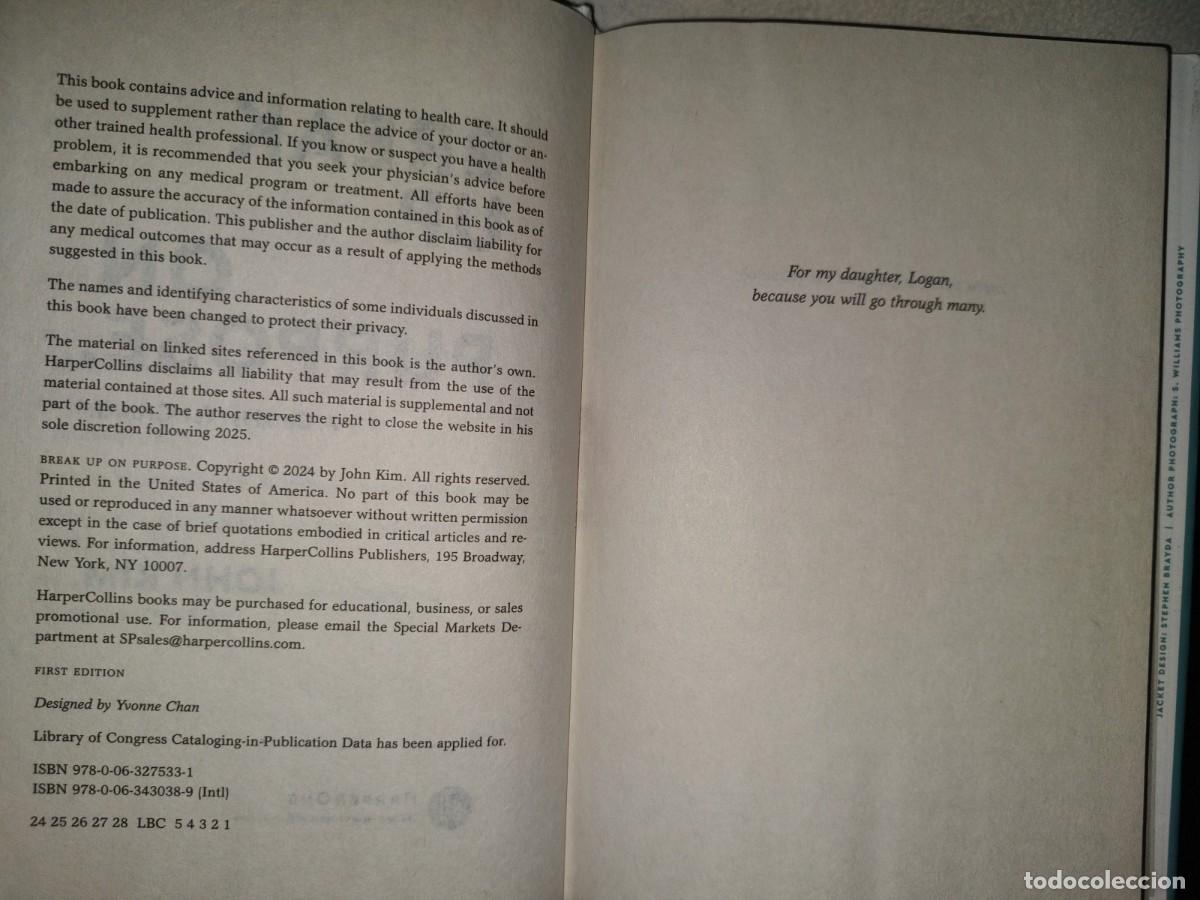 Libros de segunda mano: 220- Break Up. On Purpose. A Catalyst For Growth - John Kim - First Edition 2025 - Foto 6
