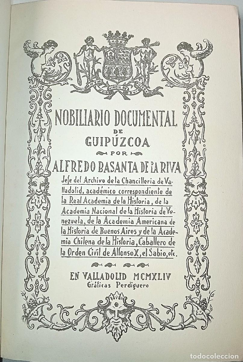Libros de segunda mano: NOBILIARIO DOCUMENTAL DE GUIP&Uacute;ZCOA - Foto 2