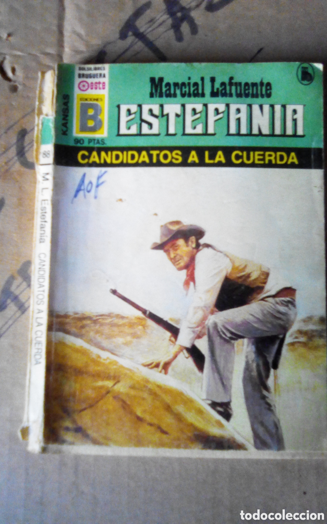 Libros de segunda mano: Novela oeste. Colecci&oacute;n Kansas, n&deg; 88. Candidatos a la cuerda, por M. L. Estefania. Bruguera 1990.