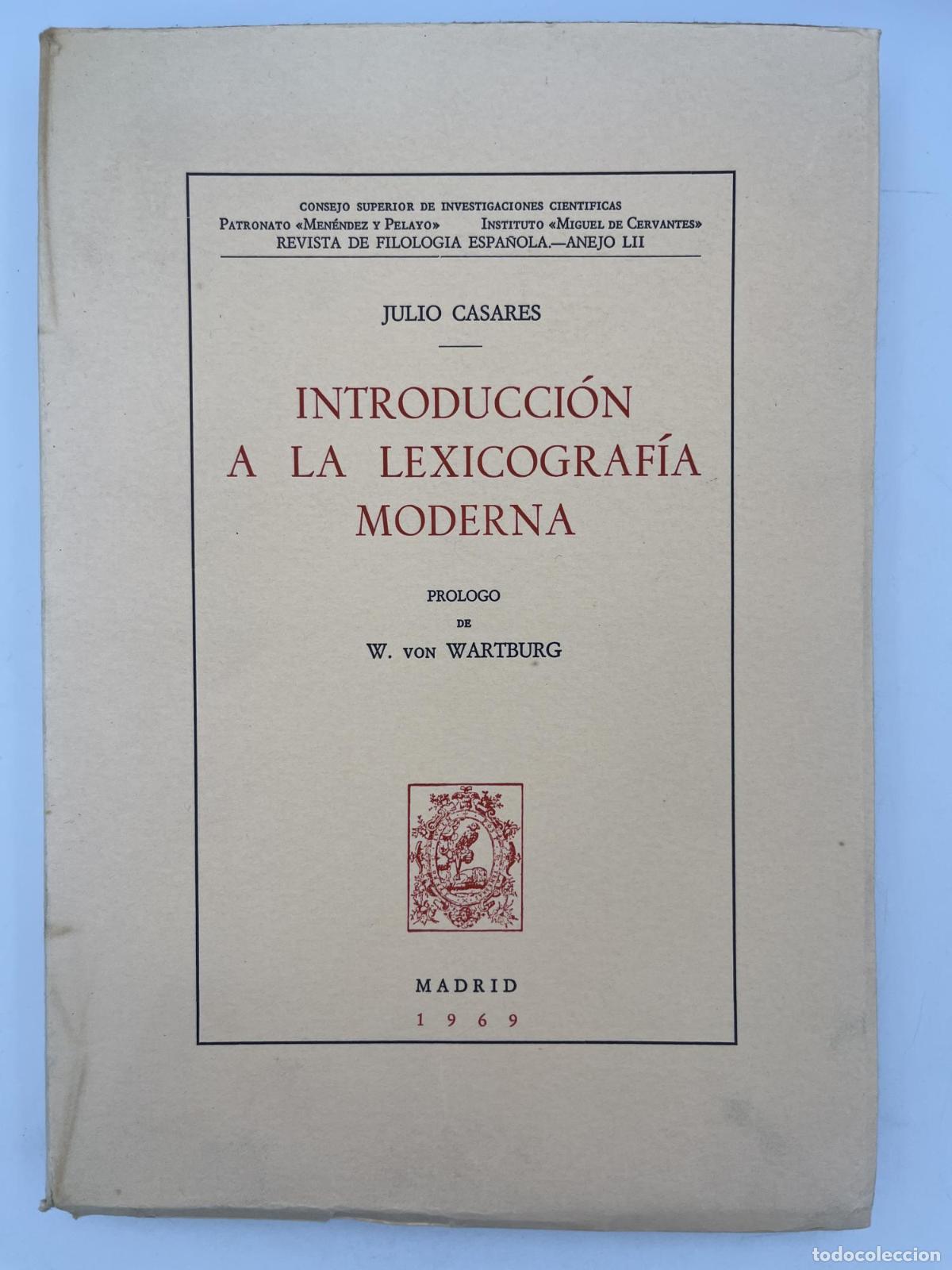 Libros de segunda mano: Introducci&oacute;n a la lexicograf&iacute;a moderna - Julio Casares