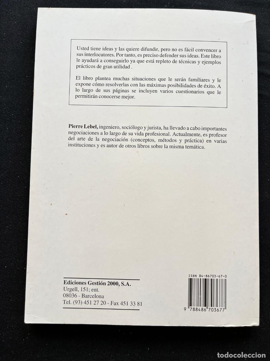 Libros de segunda mano: DEFIENDA SUS IDEAS. PIERRE LEBEL. 1992. EDIT. GESTION 2000 - Foto 2