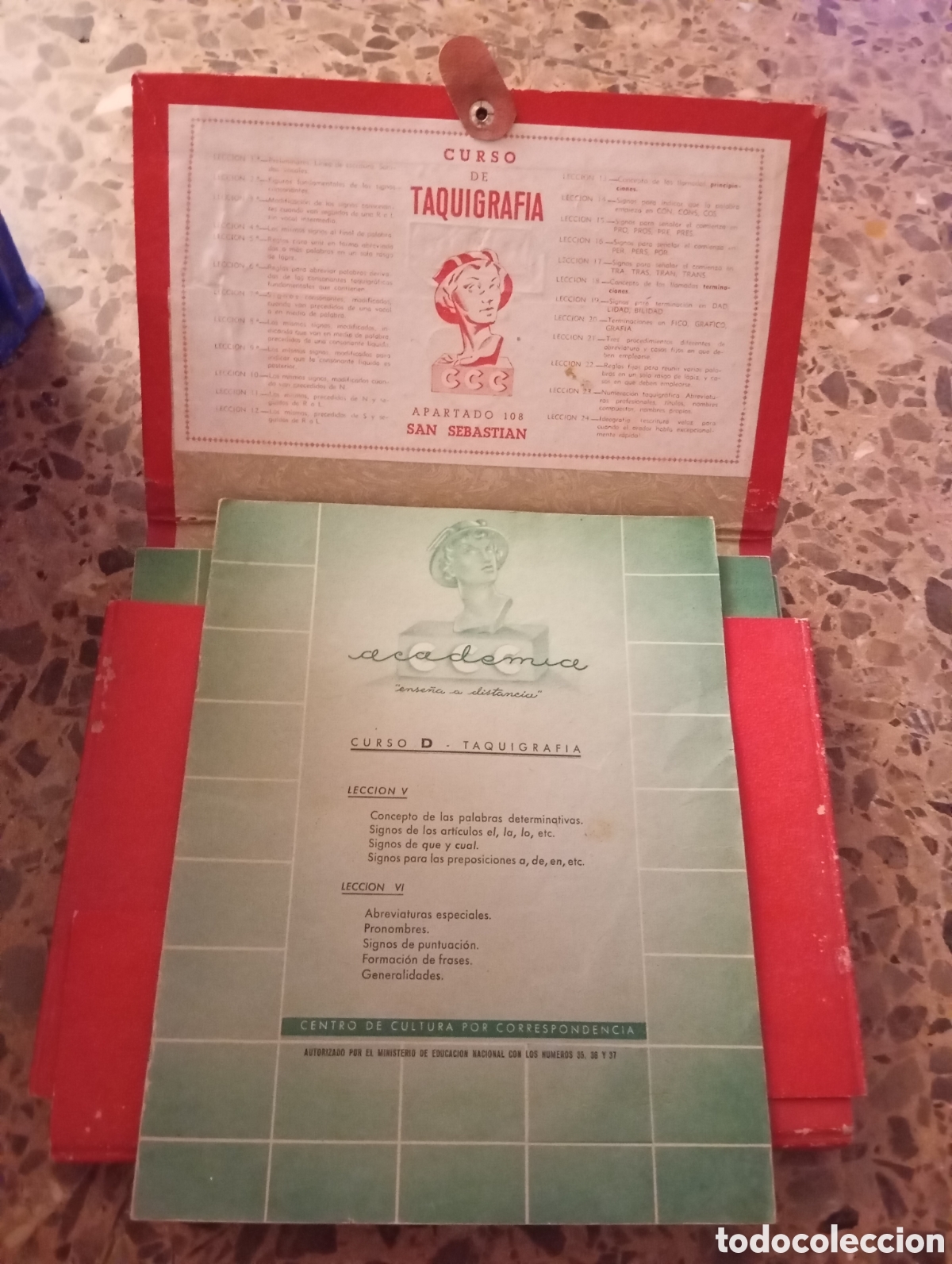 Libros de segunda mano: Cursos de taquigraf&iacute;a a distancia mediados siglo xx