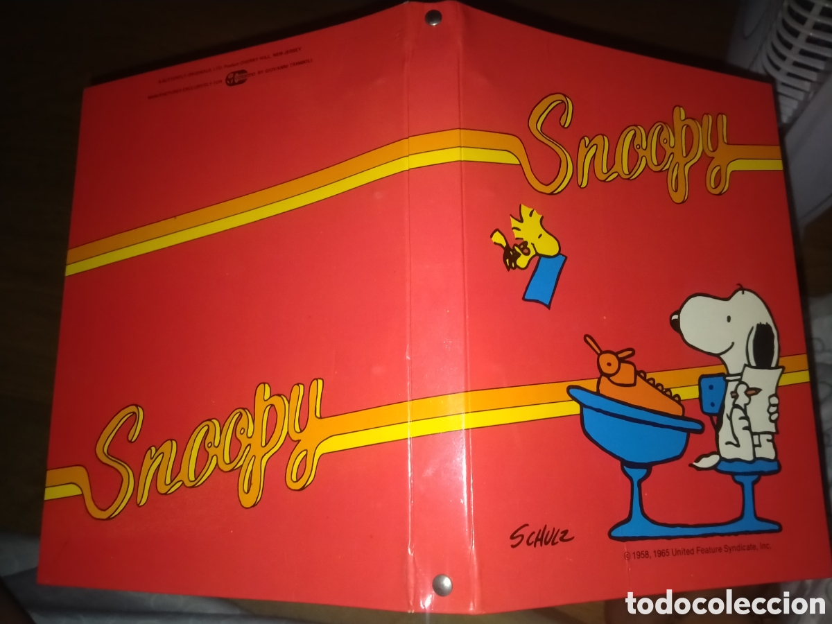 Libros de segunda mano: Carpeta de colecci&oacute;n Snoopy&ndash; Peanuts &ndash; original &ndash; Vintage