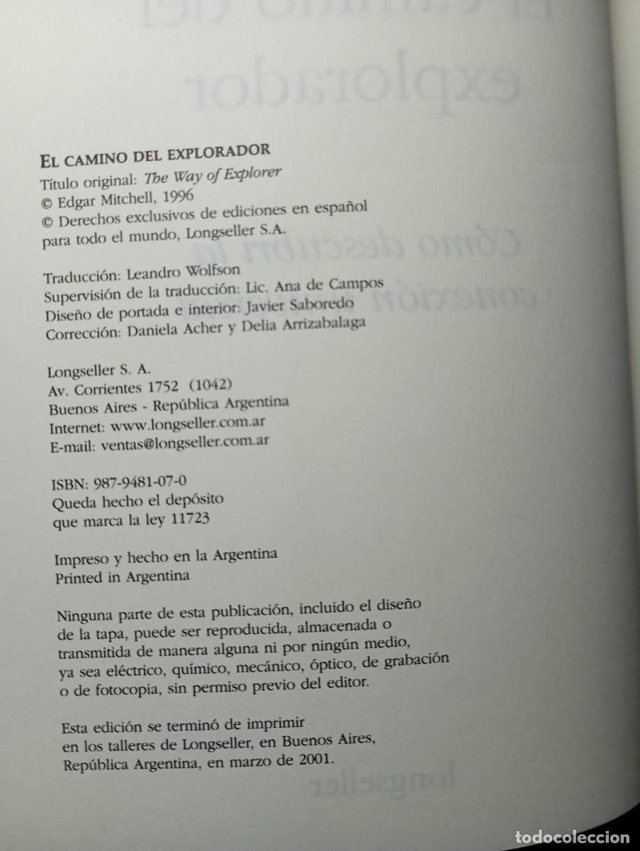 Libros de segunda mano: EL CAMINO DEL EXPLORADOR. EDGAR MITCHELL - Foto 2