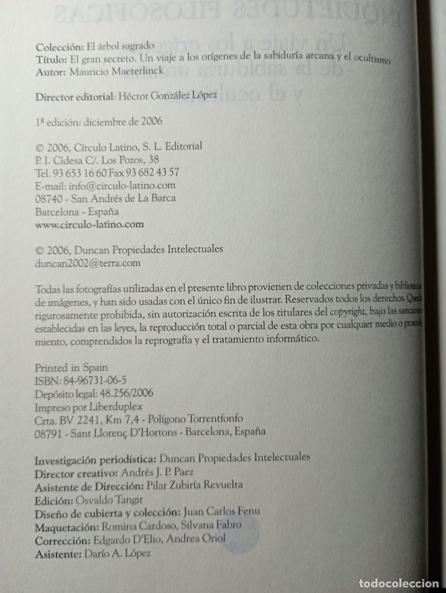 Libros de segunda mano: EL GRAN SECRETO. NAURICIO MAETERLINCK - Foto 2