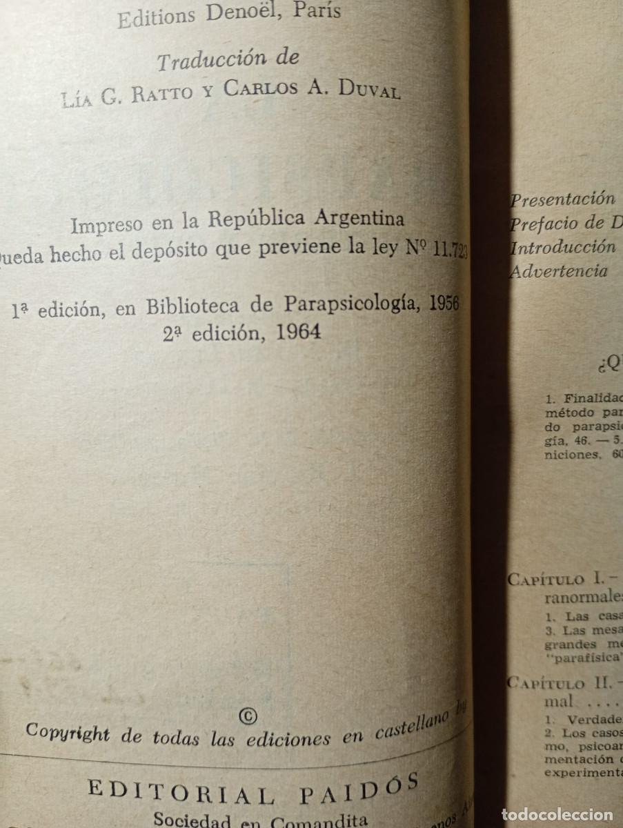 Libros de segunda mano: LA PARAPSICOLOGIA. R. AMADOU - Foto 2