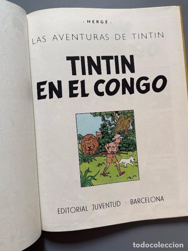 Libros de segunda mano: Tint&iacute;n en el Congo, Herg&eacute; (1&ordf; ed.) - Editorial Juventud, 1968 - Foto 3