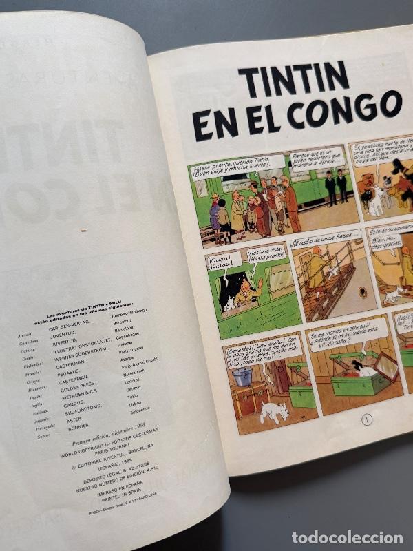 Libros de segunda mano: Tint&iacute;n en el Congo, Herg&eacute; (1&ordf; ed.) - Editorial Juventud, 1968 - Foto 4