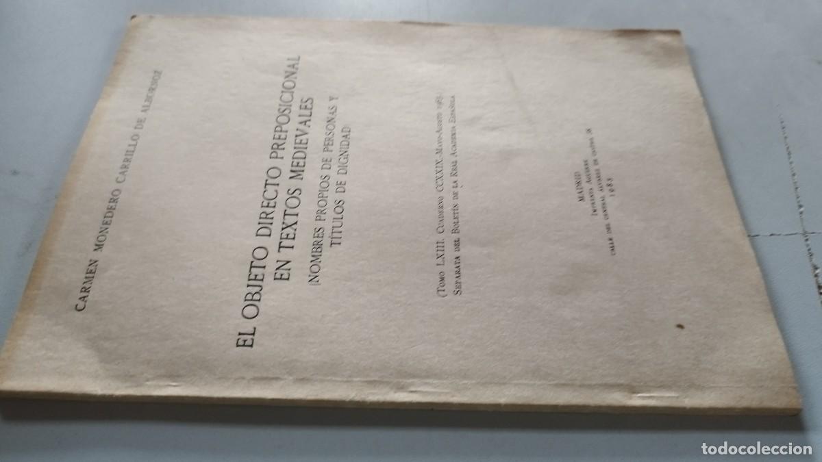 Gebrauchte B&uuml;cher: OBJETO DIRECTO PREPOSICONAL TEXTOS MEDIEVALES / CARMEN MONEDERO / GRAV44 / NOMBRES PROPIOS TIT