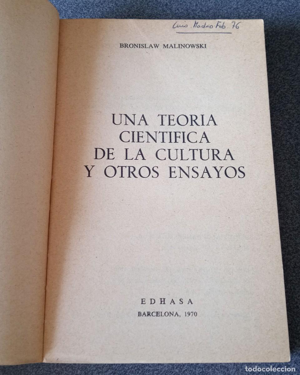 Libros de segunda mano: Una Teor&iacute;a Cientifica De La Cultura Bronislaw Malinowski - Foto 3