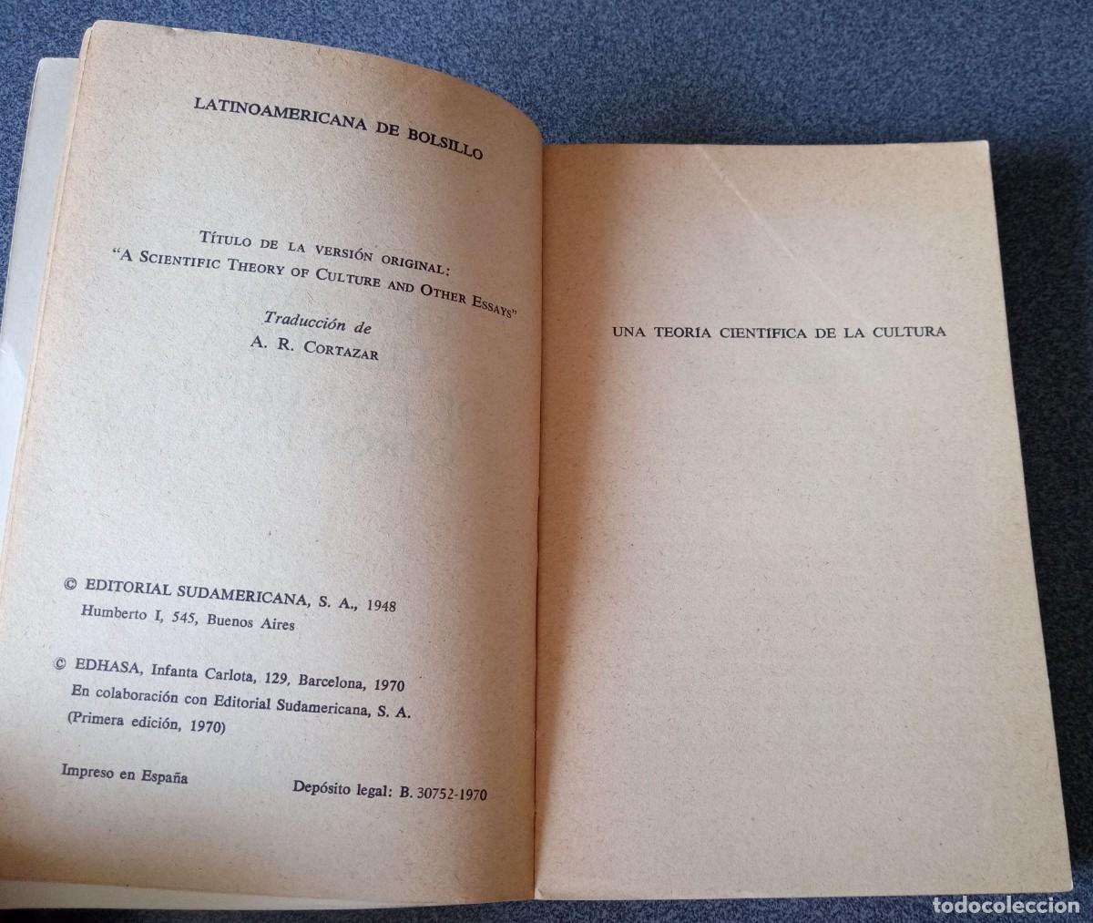 Libros de segunda mano: Una Teor&iacute;a Cientifica De La Cultura Bronislaw Malinowski - Foto 4