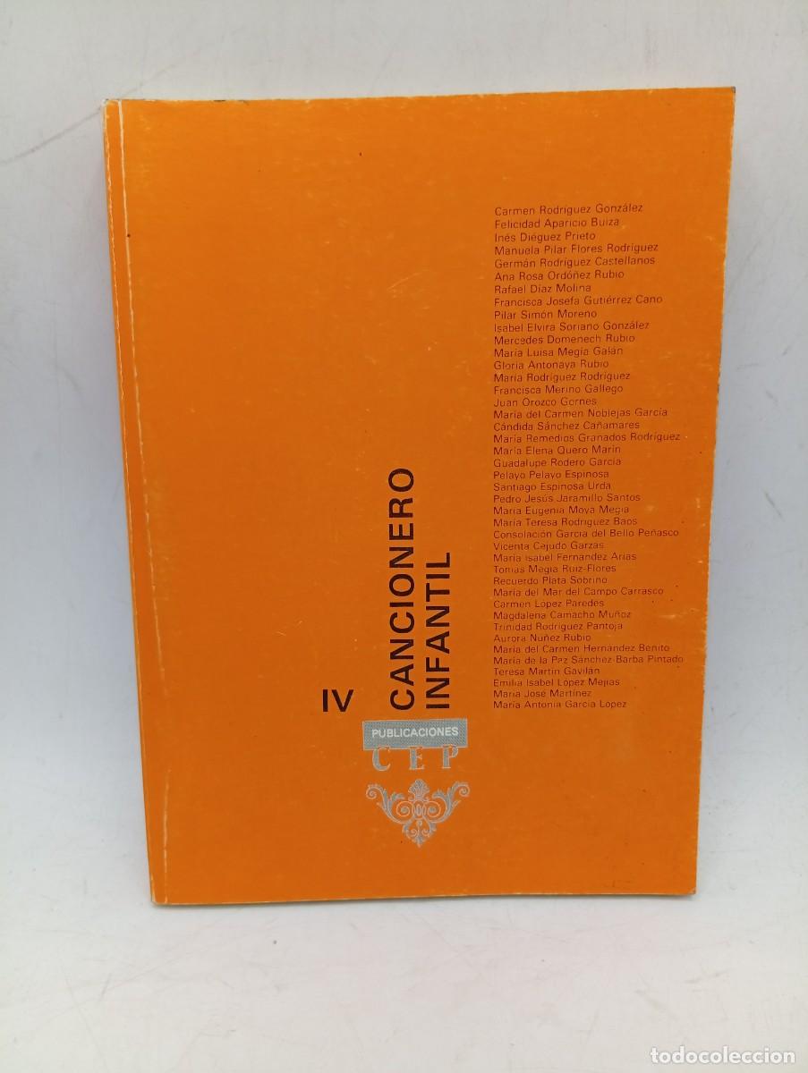 Libros de segunda mano: IV CANCIONERO INFANTIL. CENTRO DE PROFESORES VALDEPE&Ntilde;AS. 1989. PAGS: 323.